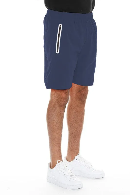 Men's Green Active Sports Performance Running Shorts