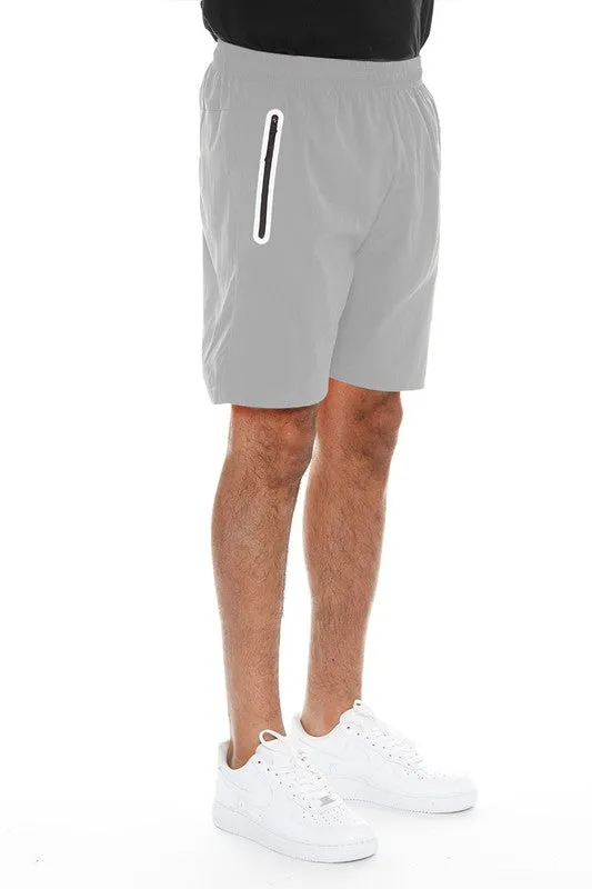 Men's Green Active Sports Performance Running Shorts