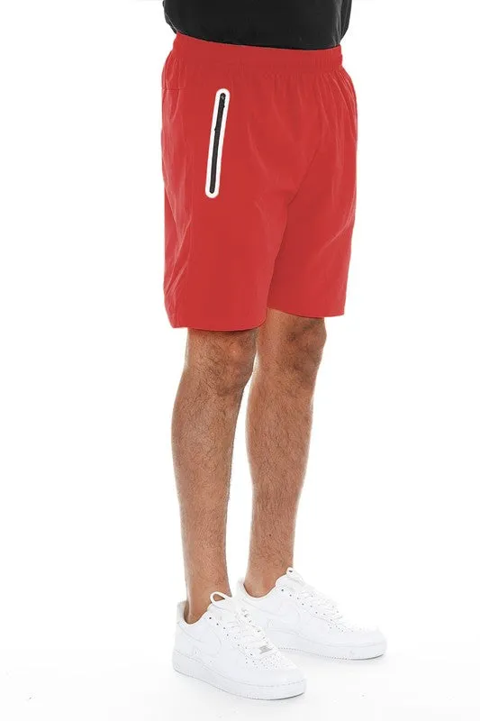 Men's Green Active Sports Performance Running Shorts