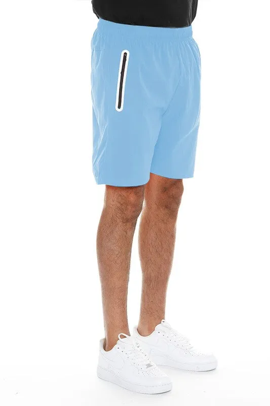 Men's Green Active Sports Performance Running Shorts