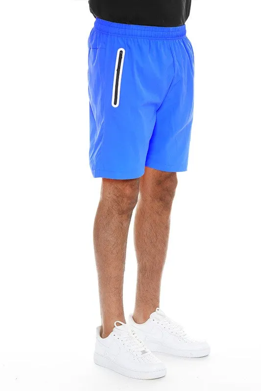 Men's Green Active Sports Performance Running Shorts