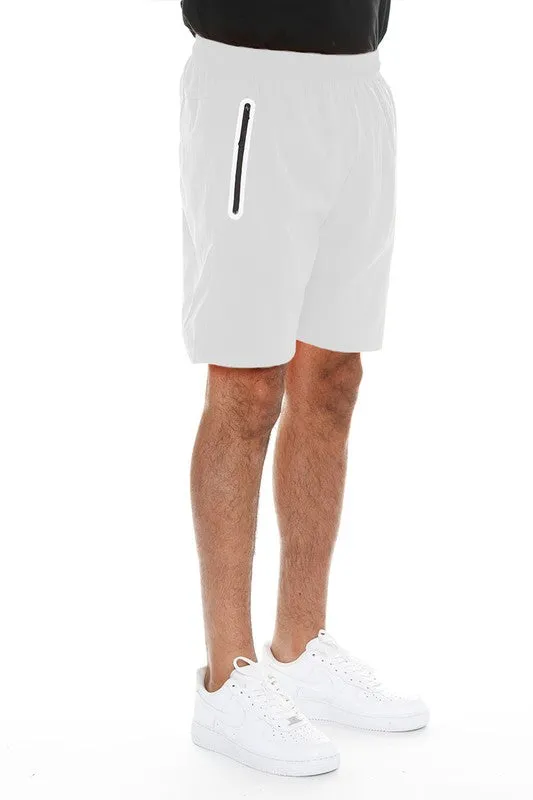 Men's Green Active Sports Performance Running Shorts