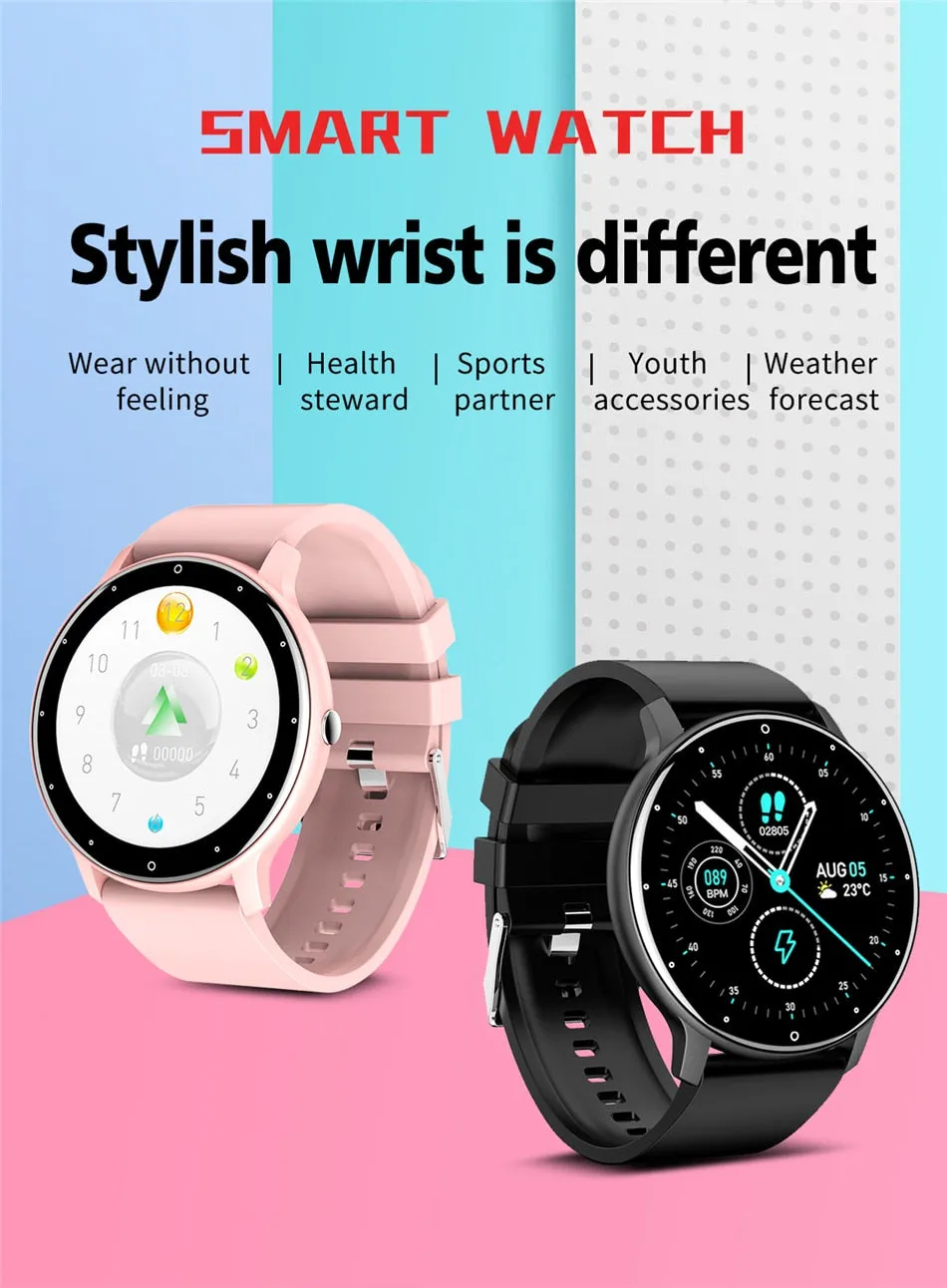 New Smart Watch Men Full Touch Fitness Tracker IP67 waterproof Sports Fitness Watch Ladies Smartwatch for Xiaomi phones Box