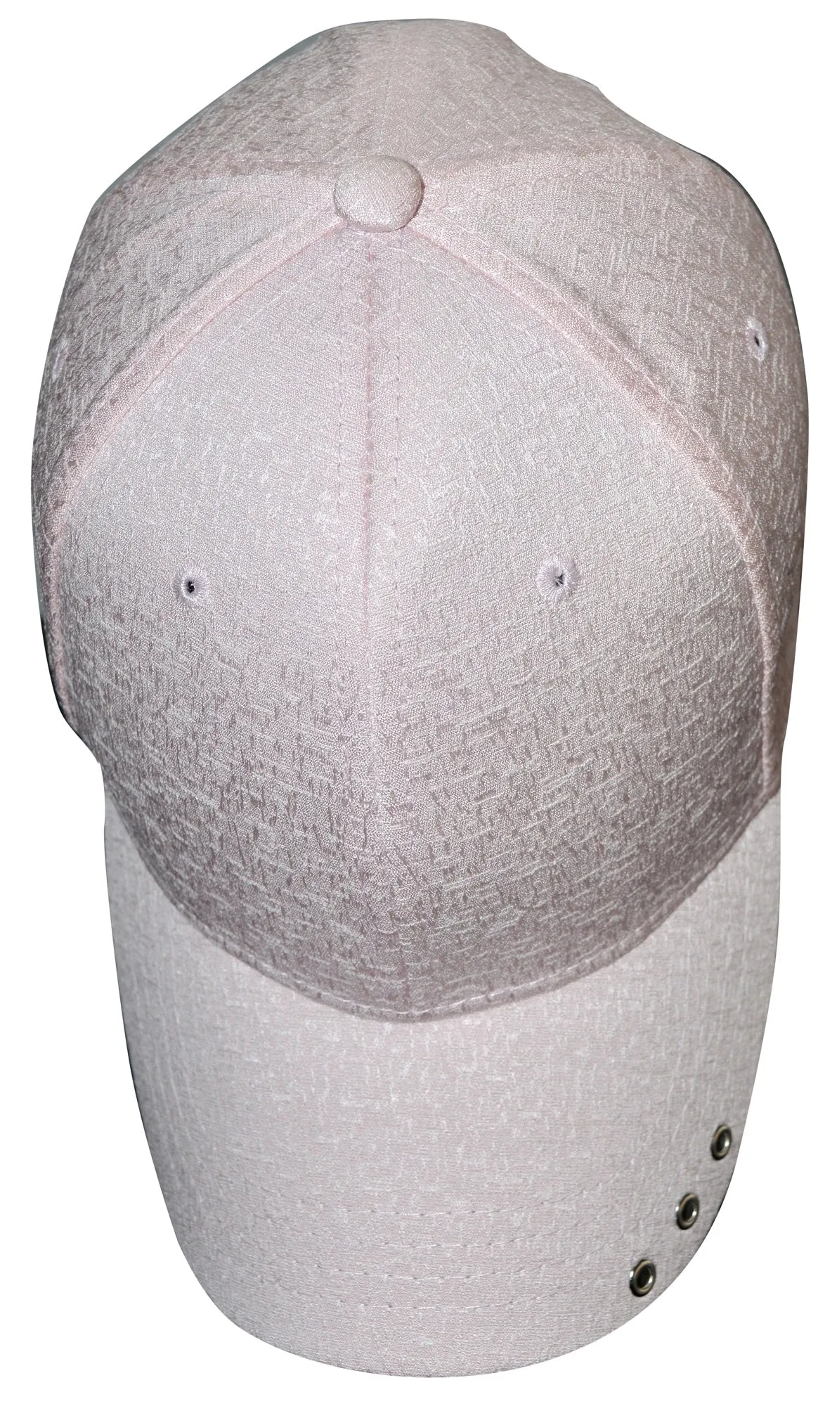 OCTAVE Unisex Baseball Cap Hat - Tuck Strap Embossed Design 3 Metal Eyelets - Pink