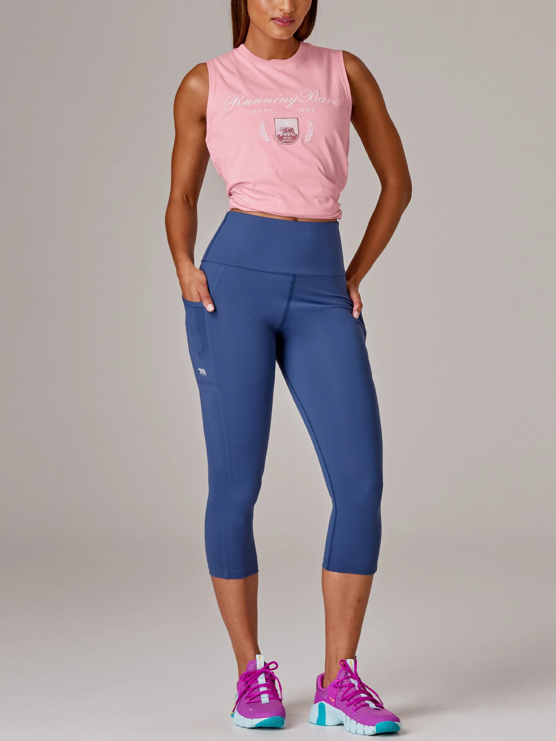 Power Moves Pocket 3/4 Tights Waterfall