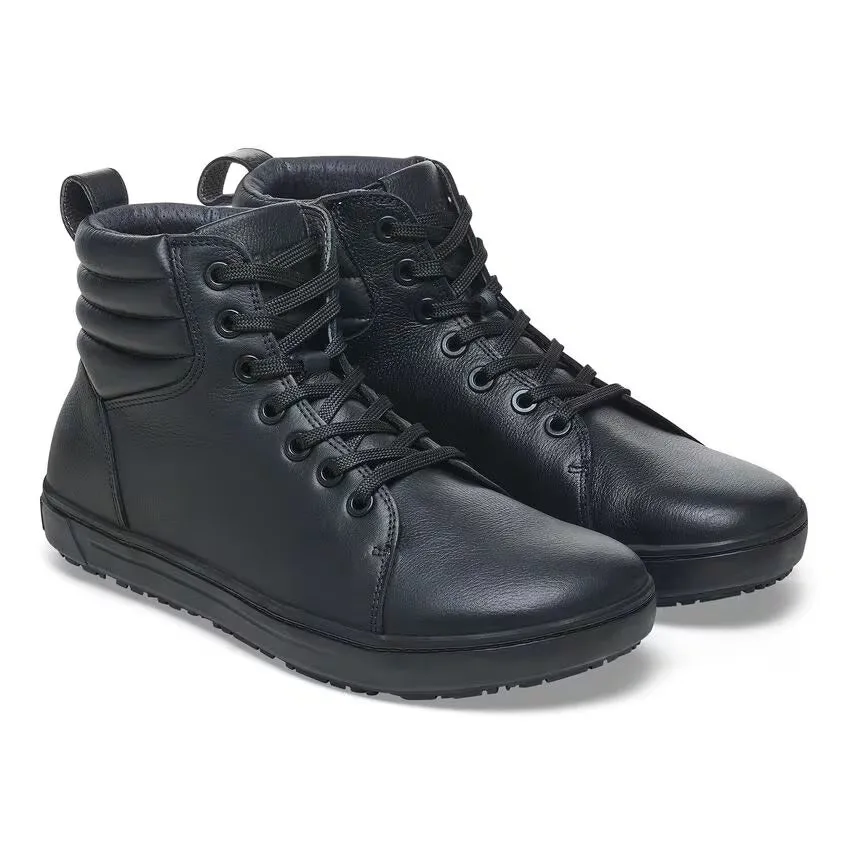 QO 500 Leather Panel Non-Slip Hi-Top in Black