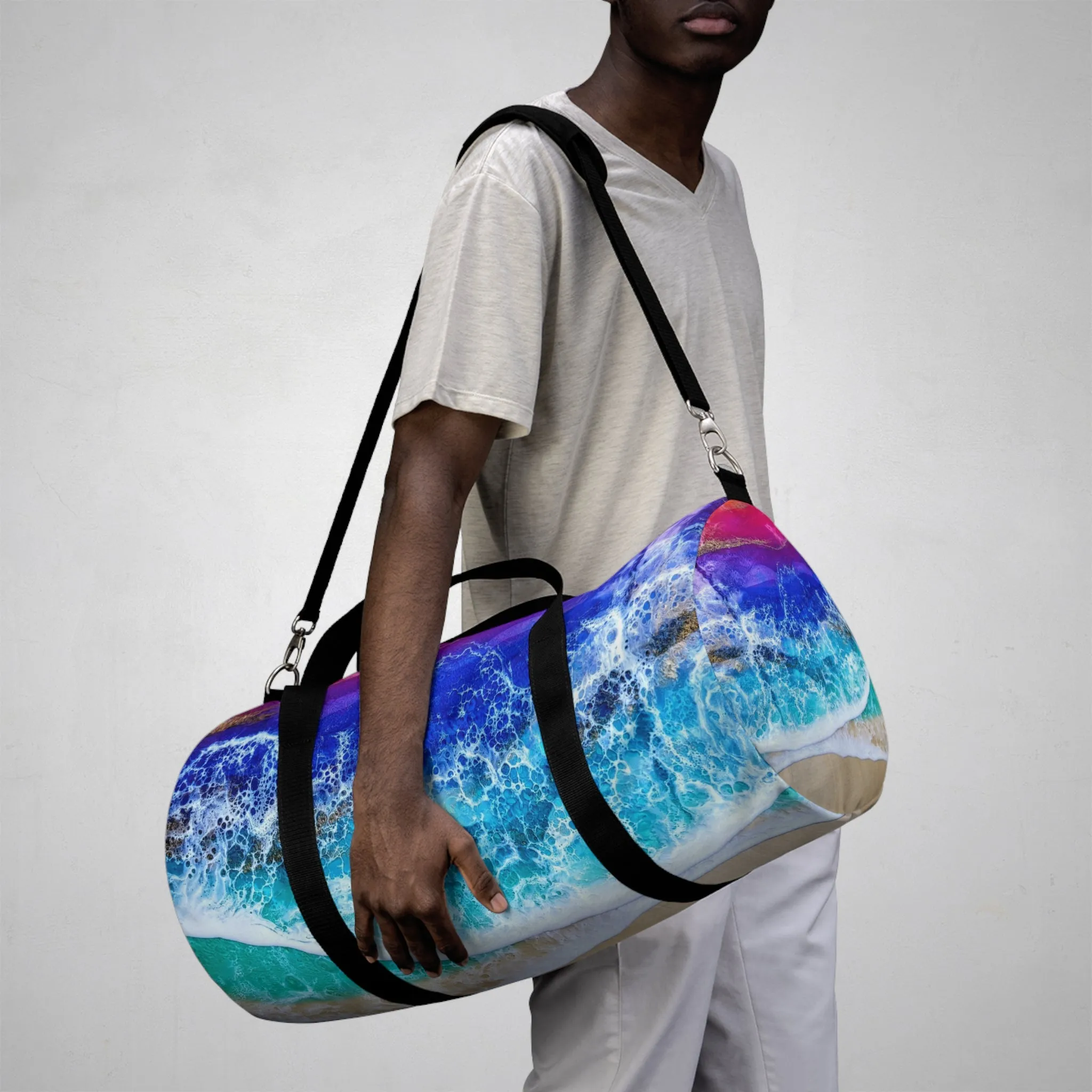 Rainbow Wave Duffel Bag