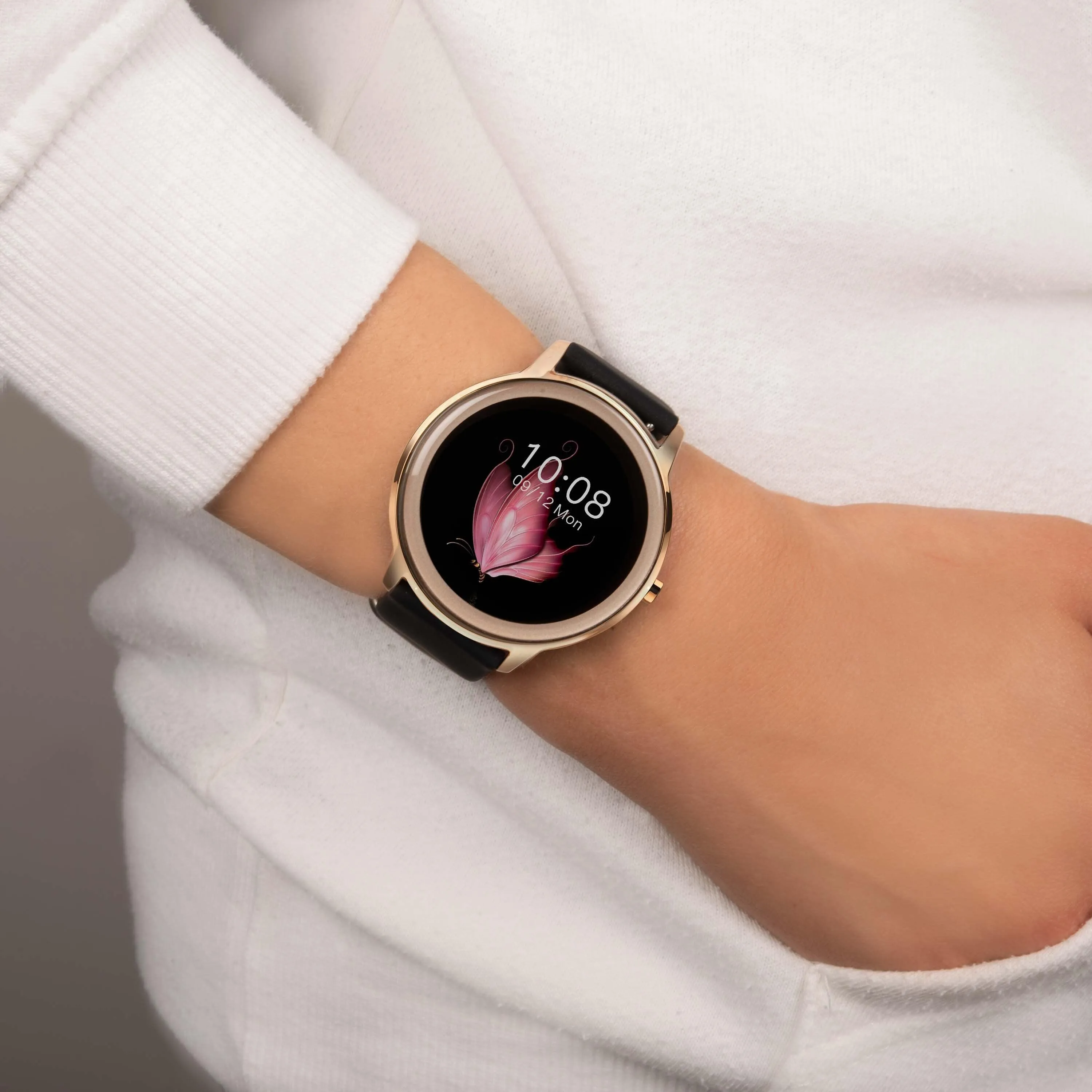 Sekonda Flex Smartwatch | Rose Gold Case & Black Silicone Strap | 40444
