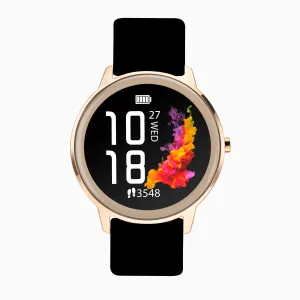 Sekonda Flex Smartwatch | Rose Gold Case & Black Silicone Strap | 40444
