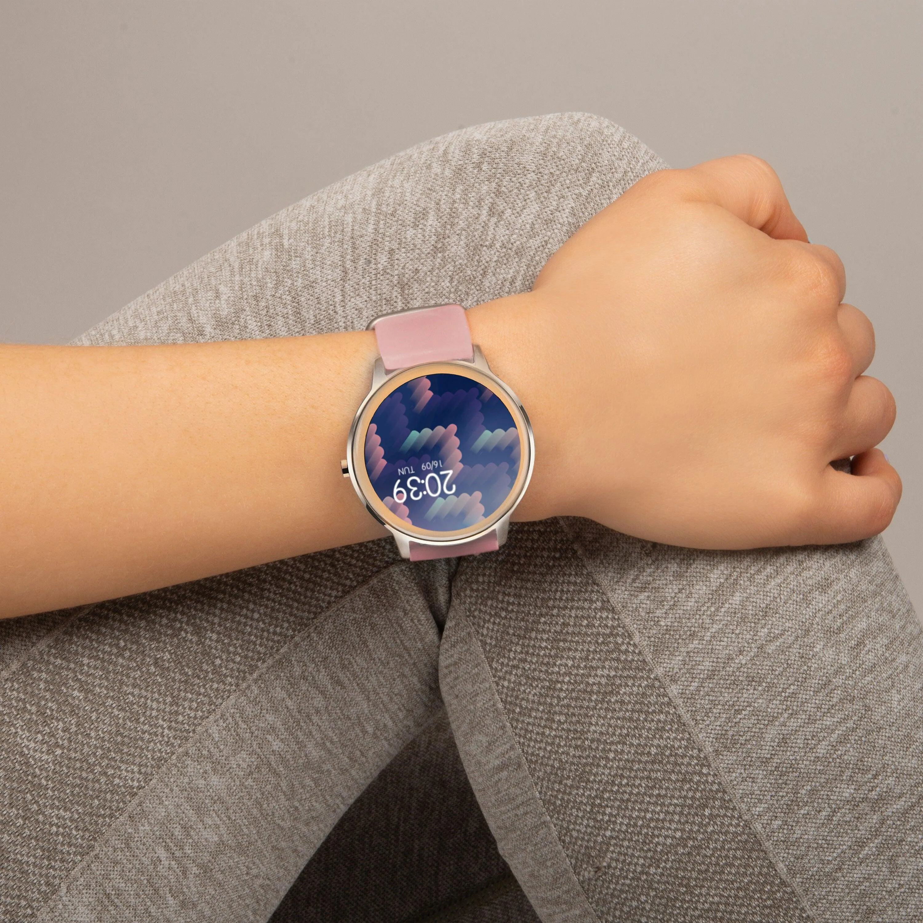 Sekonda Flex Smartwatch | Silver Case & Pink Silicone Strap | 40449