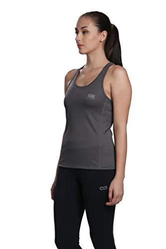 Silvertraq Women's Sweat Wicking Racerback Top Grey 2XL