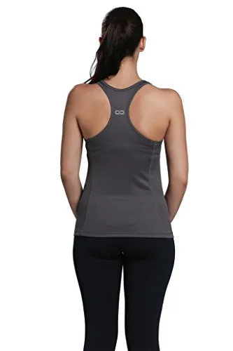 Silvertraq Women's Sweat Wicking Racerback Top Grey 2XL