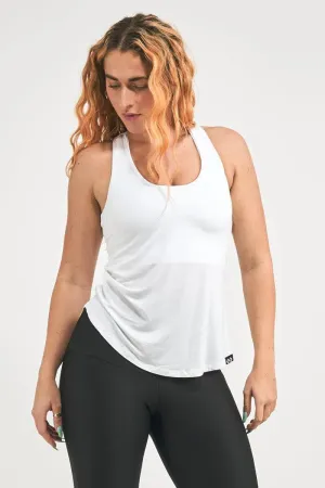 Slinky To Touch Racer Back Tank Top - White