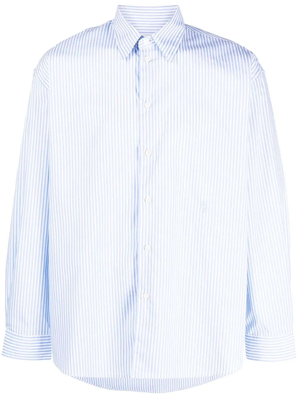 stripe-print long-sleeved shirt