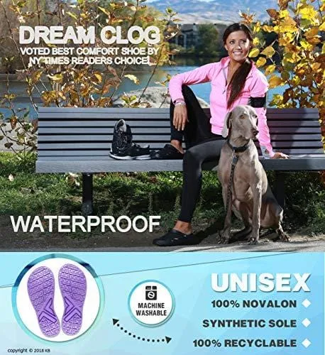 Telic Unisex Shoe Arch Support Recovery Dream Mule Clog Sandal Bonus Pumice $59 Value Midnight Black