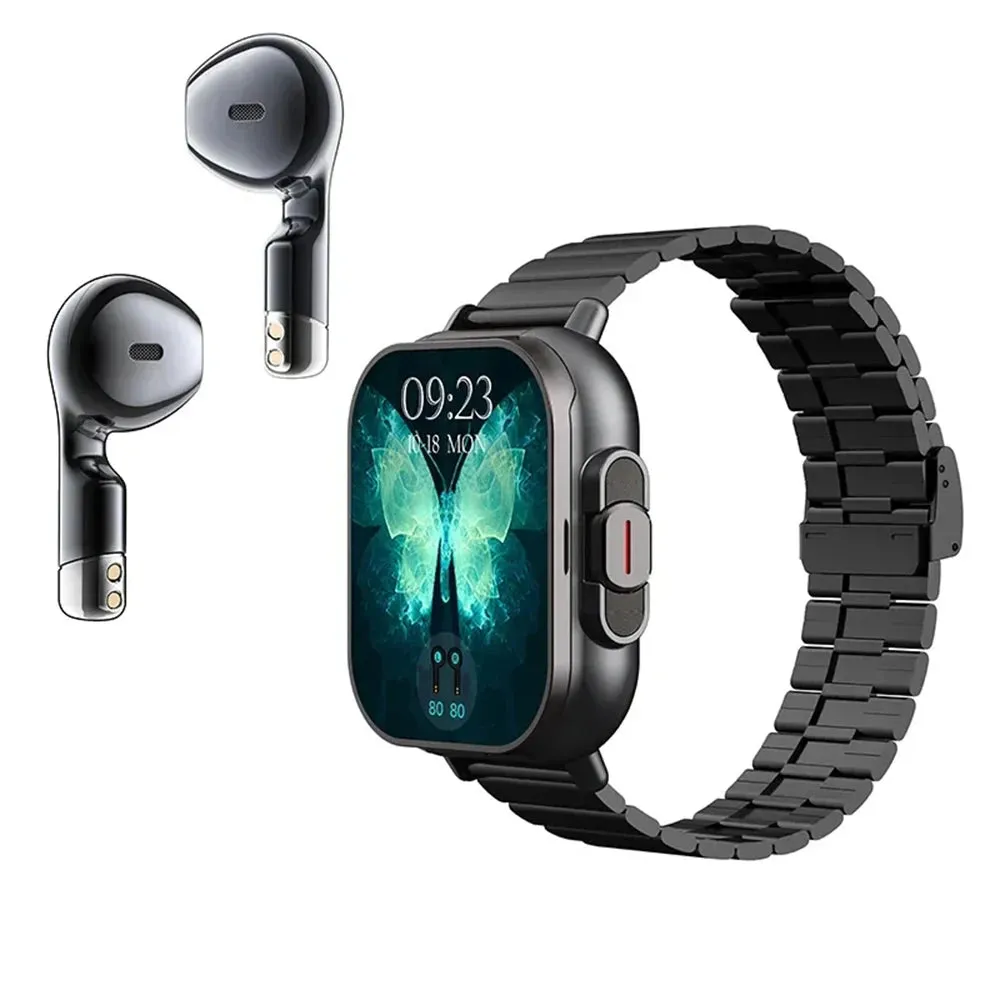 TWS Earphone Sports  Bluetooth Headset Calling  smart watch With Earbud