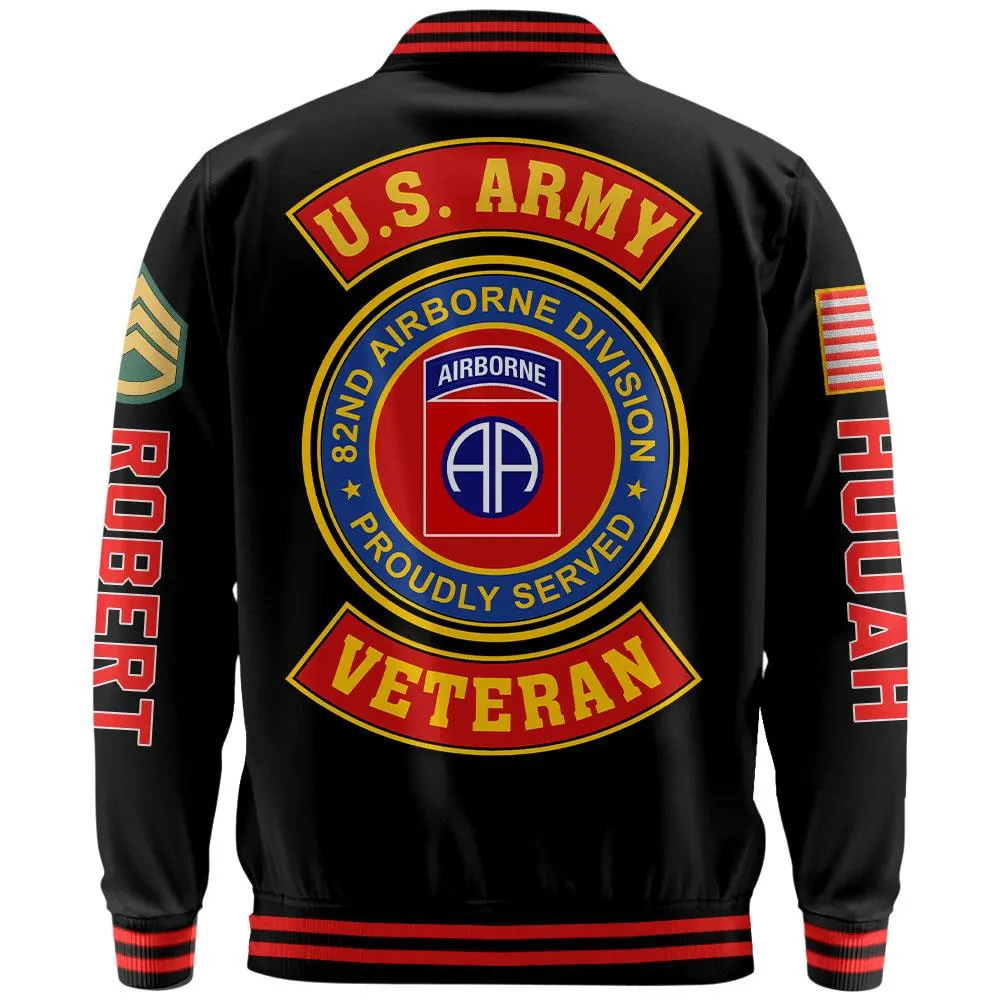 Veteran Custom Baseball Jacket Honor Duty Country Personalized Gift For Veterans K1702