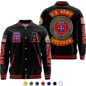Veteran Custom Baseball Jacket Honor Duty Country Personalized Gift For Veterans K1702