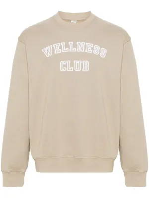 Wellness Club-flocked cotton sweatshirt